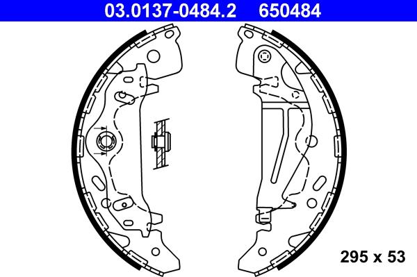 ATE 03.0137-0484.2 - Kit ganasce freno autozon.pro