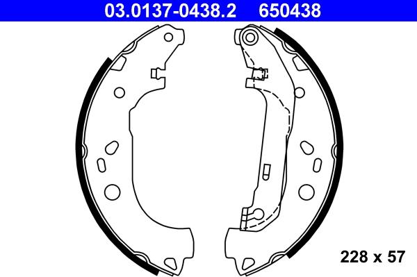 ATE 03.0137-0438.2 - Kit ganasce freno autozon.pro