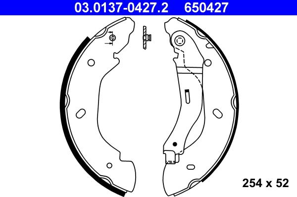 ATE 03.0137-0427.2 - Kit ganasce freno autozon.pro