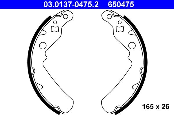 ATE 03.0137-0475.2 - Kit ganasce freno autozon.pro