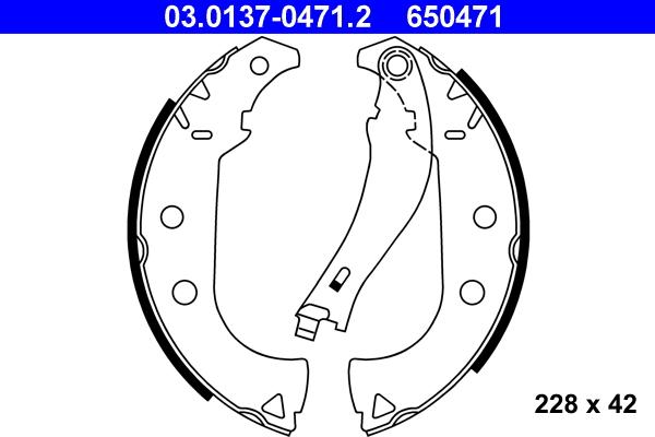 ATE 03.0137-0471.2 - Kit ganasce freno autozon.pro