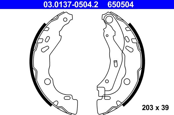 ATE 03.0137-0504.2 - Kit ganasce freno autozon.pro