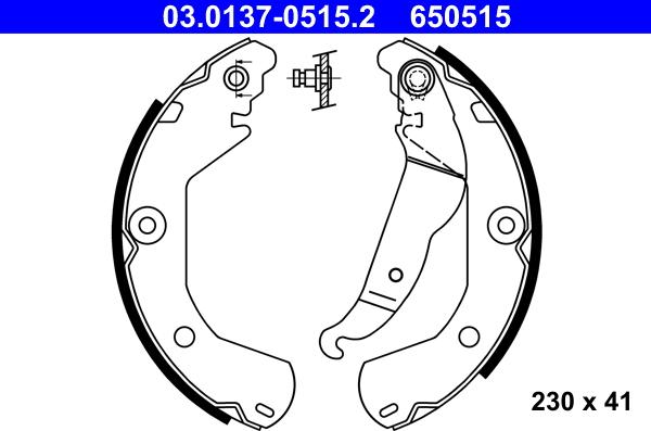 ATE 03.0137-0515.2 - Kit ganasce freno autozon.pro