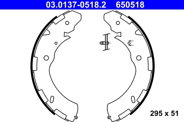 ATE 03.0137-0518.2 - Kit ganasce freno autozon.pro