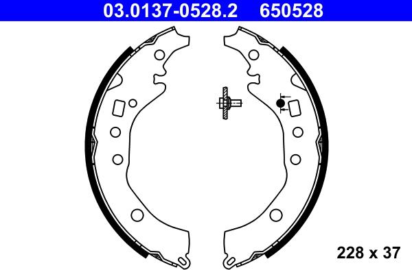 ATE 03.0137-0528.2 - Kit ganasce freno autozon.pro