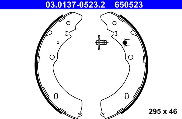 ATE 03.0137-0523.2 - Kit ganasce freno autozon.pro