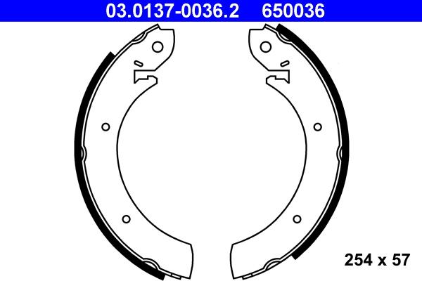 ATE 03.0137-0036.2 - Kit ganasce freno autozon.pro