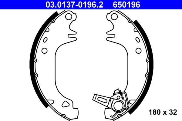 ATE 03.0137-0196.2 - Kit ganasce freno autozon.pro