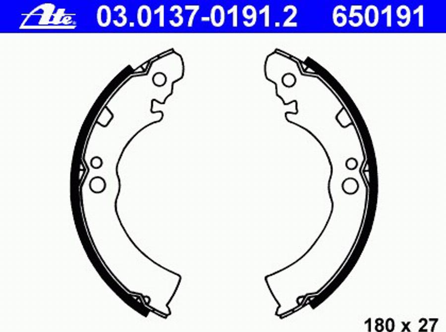 ATE 03.0137-0191.2 - Kit ganasce freno autozon.pro