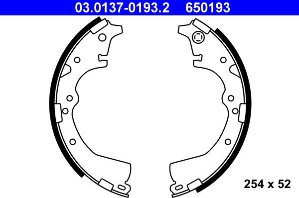 ATE 03.0137-0193.2 - Kit ganasce freno autozon.pro