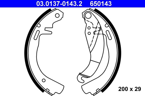 ATE 03.0137-0143.2 - Kit ganasce freno autozon.pro