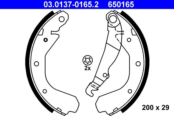 ATE 03.0137-0165.2 - Kit ganasce freno autozon.pro