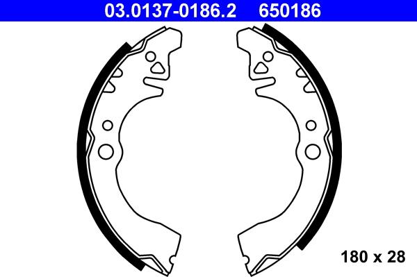 ATE 03.0137-0186.2 - Kit ganasce freno autozon.pro