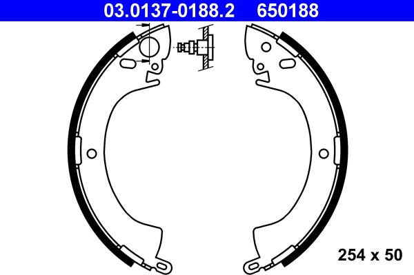 ATE 03.0137-0188.2 - Kit ganasce freno autozon.pro