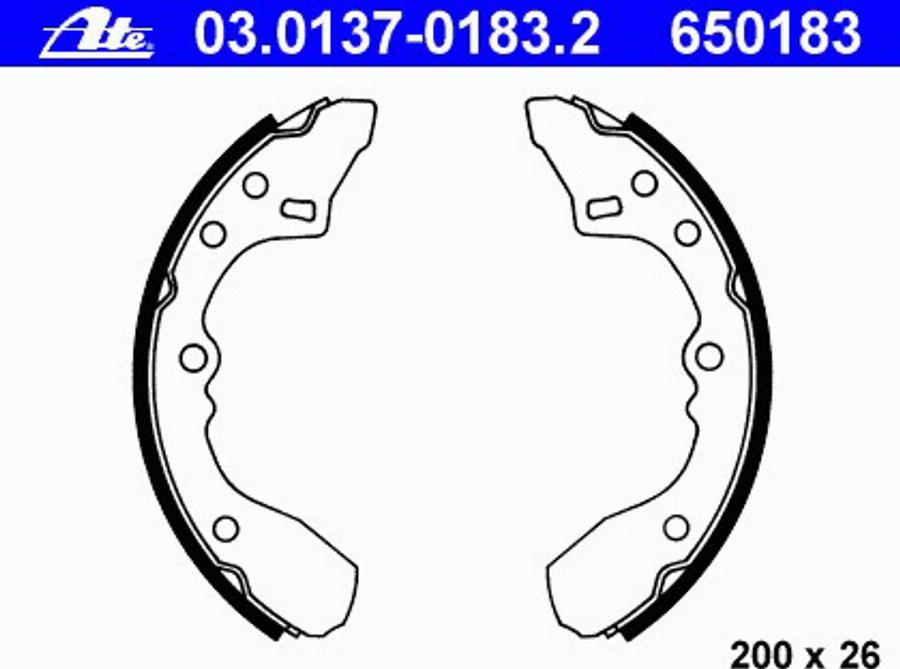 ATE 03.0137-0183.2 - Kit ganasce freno autozon.pro