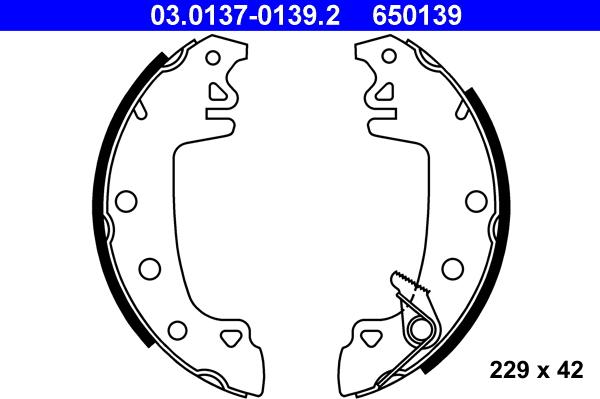 ATE 03.0137-0139.2 - Kit ganasce freno autozon.pro