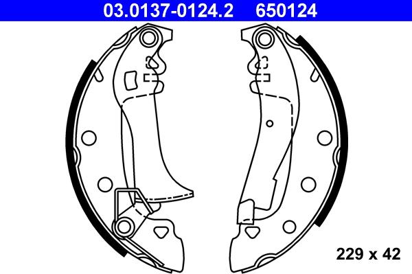 ATE 03.0137-0124.2 - Kit ganasce freno autozon.pro