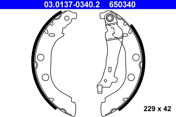 ATE 03.0137-0340.2 - Kit ganasce freno autozon.pro