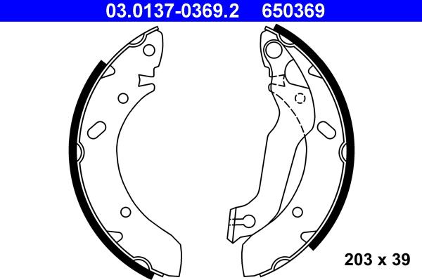 ATE 03.0137-0369.2 - Kit ganasce freno autozon.pro