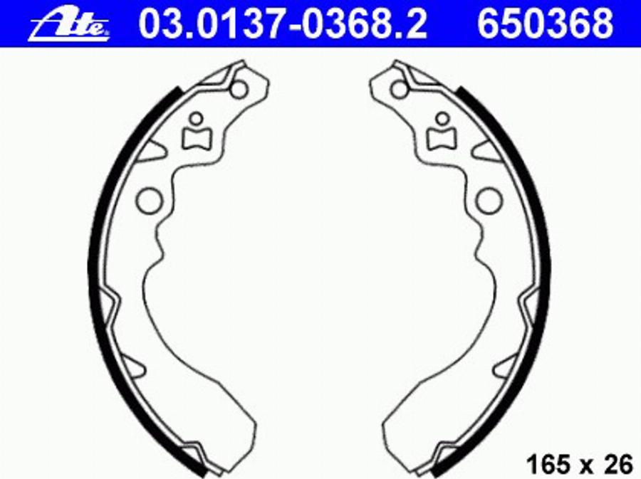 ATE 03.0137-0368.2 - Kit ganasce freno autozon.pro