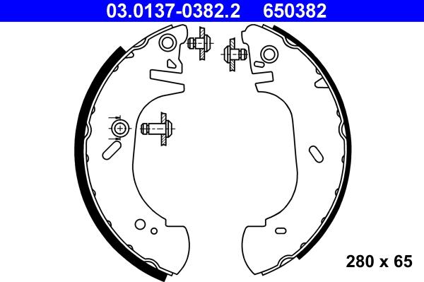 ATE 03.0137-0382.2 - Kit ganasce freno autozon.pro