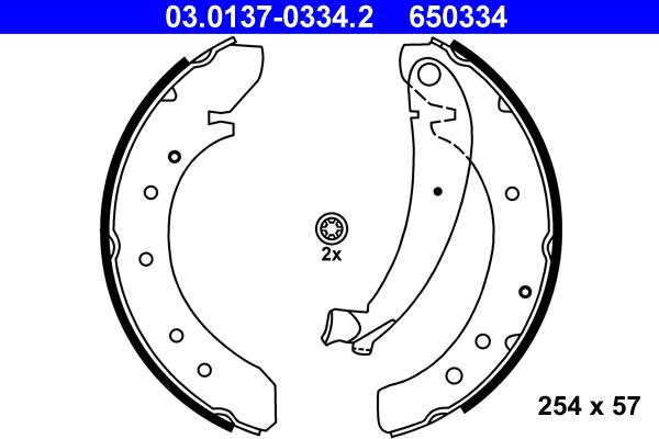 ATE 03.0137-0334.2 - Kit ganasce freno autozon.pro