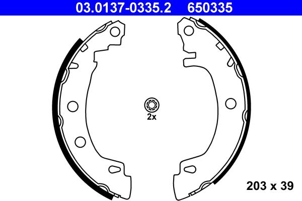 ATE 03.0137-0335.2 - Kit ganasce freno autozon.pro