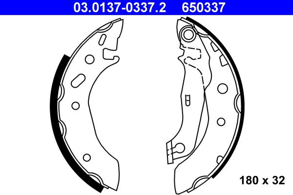 ATE 03.0137-0337.2 - Kit ganasce freno autozon.pro