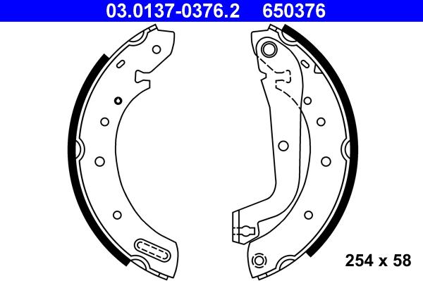 ATE 03.0137-0376.2 - Kit ganasce freno autozon.pro