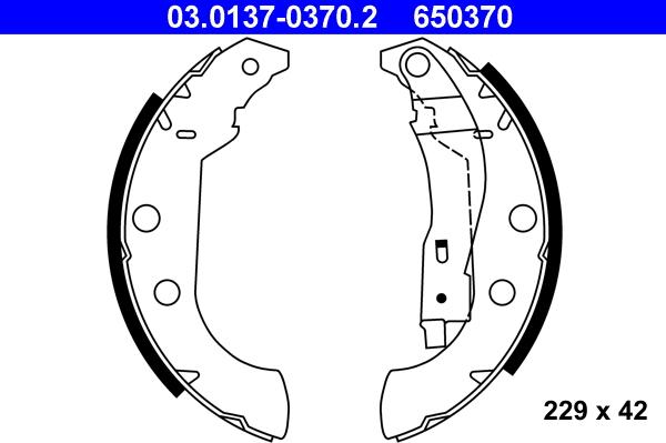 ATE 03.0137-0370.2 - Kit ganasce freno autozon.pro