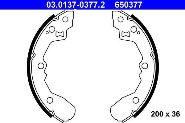 ATE 03.0137-0377.2 - Kit ganasce freno autozon.pro