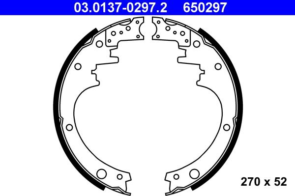 ATE 03.0137-0297.2 - Kit ganasce freno autozon.pro