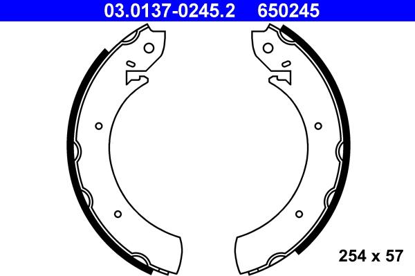 ATE 03.0137-0245.2 - Kit ganasce freno autozon.pro