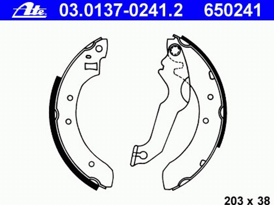 ATE 03.0137-0241.2 - Kit ganasce freno autozon.pro