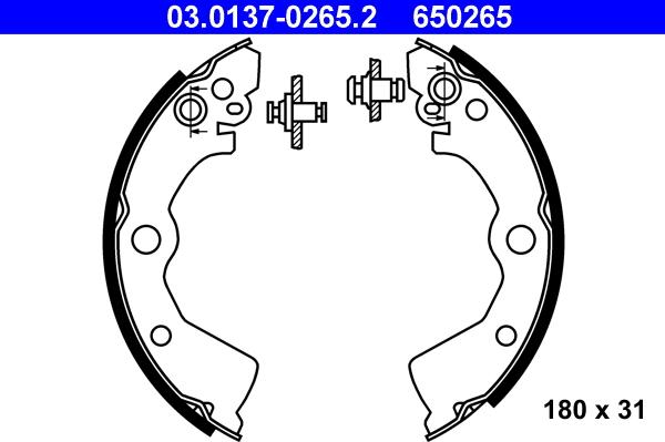 ATE 03.0137-0265.2 - Kit ganasce freno autozon.pro