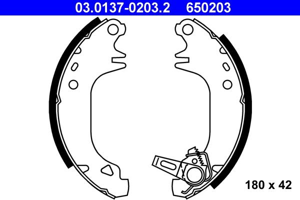 ATE 03.0137-0203.2 - Kit ganasce freno autozon.pro