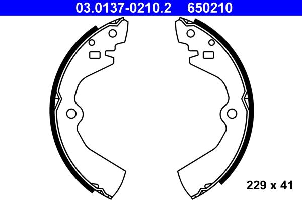 ATE 03.0137-0210.2 - Kit ganasce freno autozon.pro