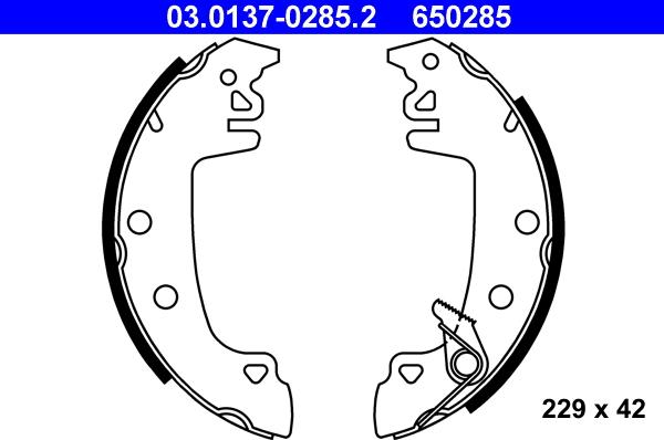 ATE 03.0137-0285.2 - Kit ganasce freno autozon.pro