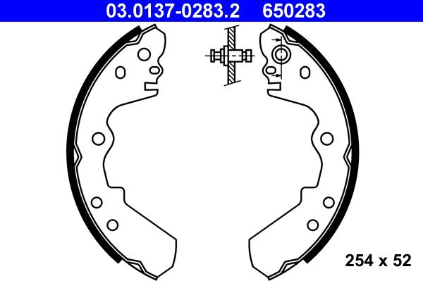 ATE 03.0137-0283.2 - Kit ganasce freno autozon.pro