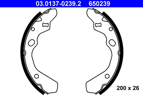 ATE 03.0137-0239.2 - Kit ganasce freno autozon.pro