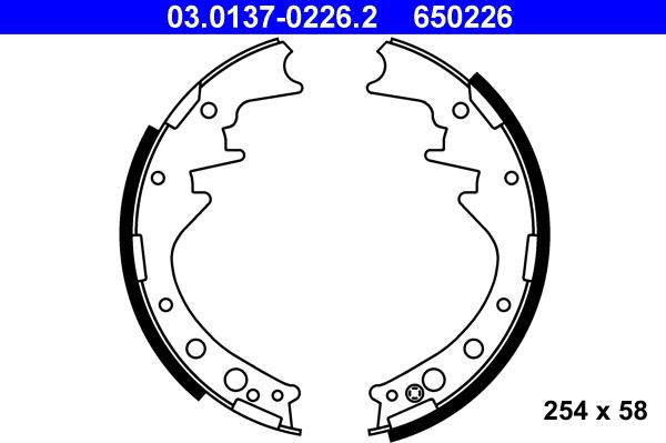 ATE 03.0137-0226.2 - Kit ganasce freno autozon.pro