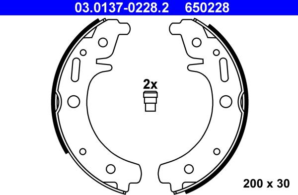 ATE 03.0137-0228.2 - Kit ganasce freno autozon.pro