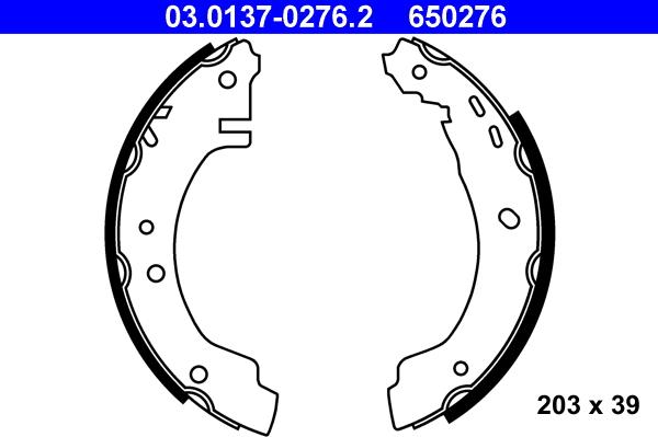 ATE 03.0137-0276.2 - Kit ganasce freno autozon.pro