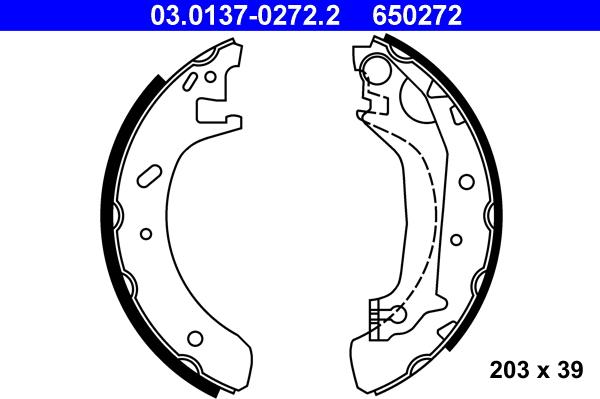 ATE 03.0137-0272.2 - Kit ganasce freno autozon.pro