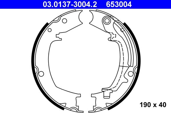 ATE 03.0137-3004.2 - Kit ganasce, Freno stazionamento autozon.pro