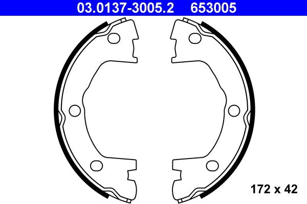 ATE 03.0137-3005.2 - Kit ganasce, Freno stazionamento autozon.pro