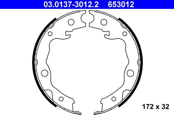 ATE 03.0137-3012.2 - Kit ganasce, Freno stazionamento autozon.pro