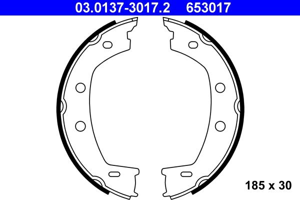 ATE 03.0137-3017.2 - Kit ganasce, Freno stazionamento autozon.pro