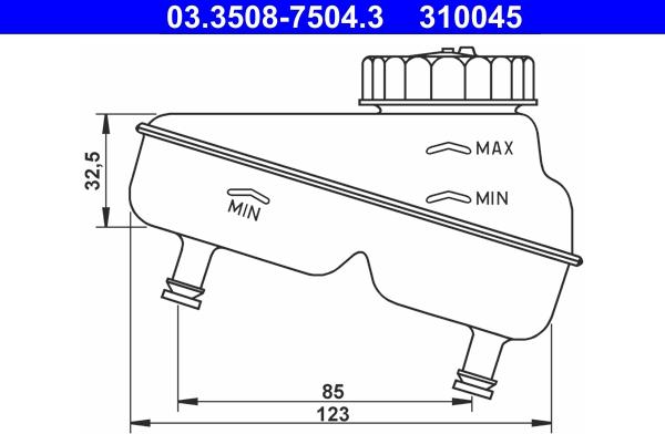 ATE 03.3508-7504.3 - Serbatoio compensazione, Liquido freni autozon.pro