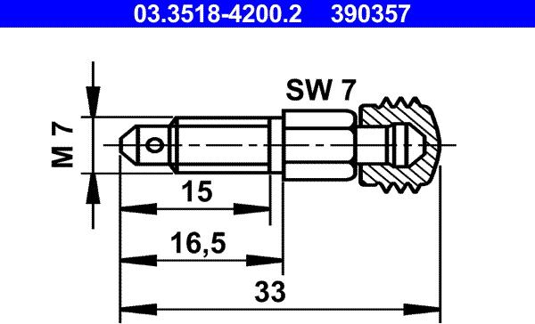 ATE 03.3518-4200.2 - Vite / Valvola di sfiato autozon.pro